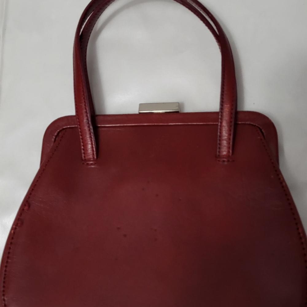 Fossil Handheld Leather Red Small Bag - image 5
